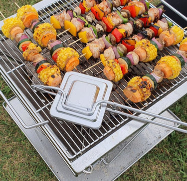 Campfire cooking with Travel Pits Stainless Steel Jaffle Iron – perfect camping toastie maker for outdoor adventures